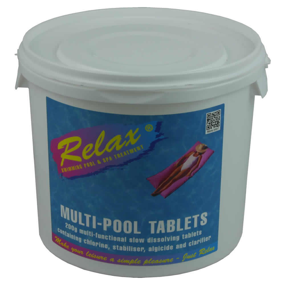 2kg Relax Pool Multi-Pool Tablets - 200g – Surrey Dream Pools